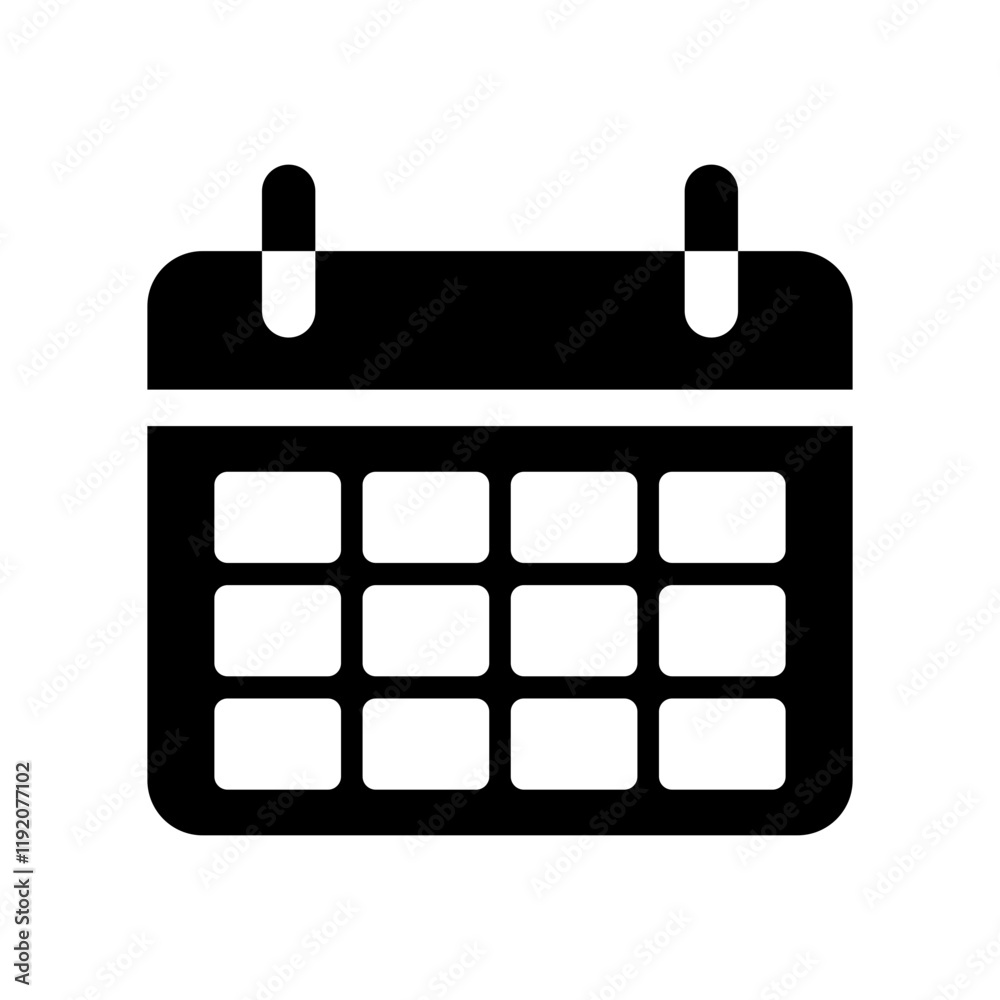 calendar icon for web silhouette vector art illustration calendar icon for web silhouette vector art illustration