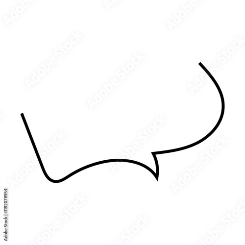 Set of blank white speech bubble in flat design, chatting box, message box icon. Balloon doodle style of thinking sign symbol. Speech bubble. thoughts and ideas, comments for people