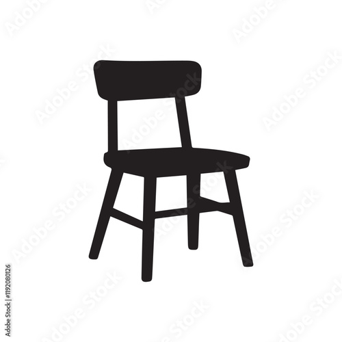 A black chair with backrest icon