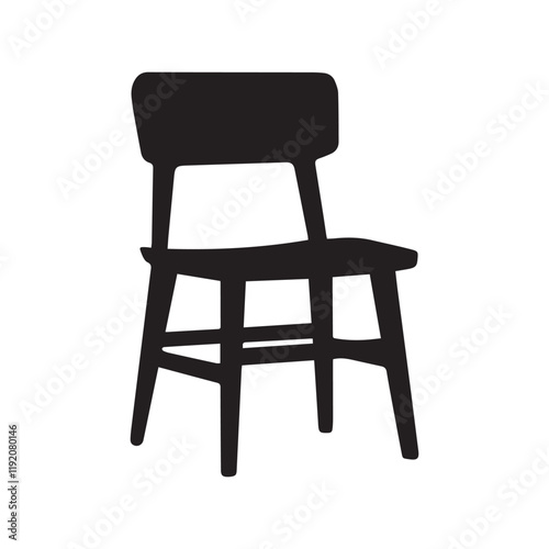 A black chair with backrest icon