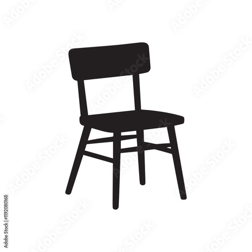 A black chair with backrest icon