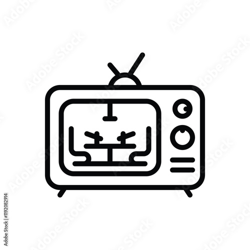 Black line icon for episodes