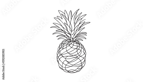 hand drawn illustration of a pineapple