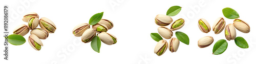 Wallpaper Mural Pistachios isolated on white background. Collection Png. Torontodigital.ca