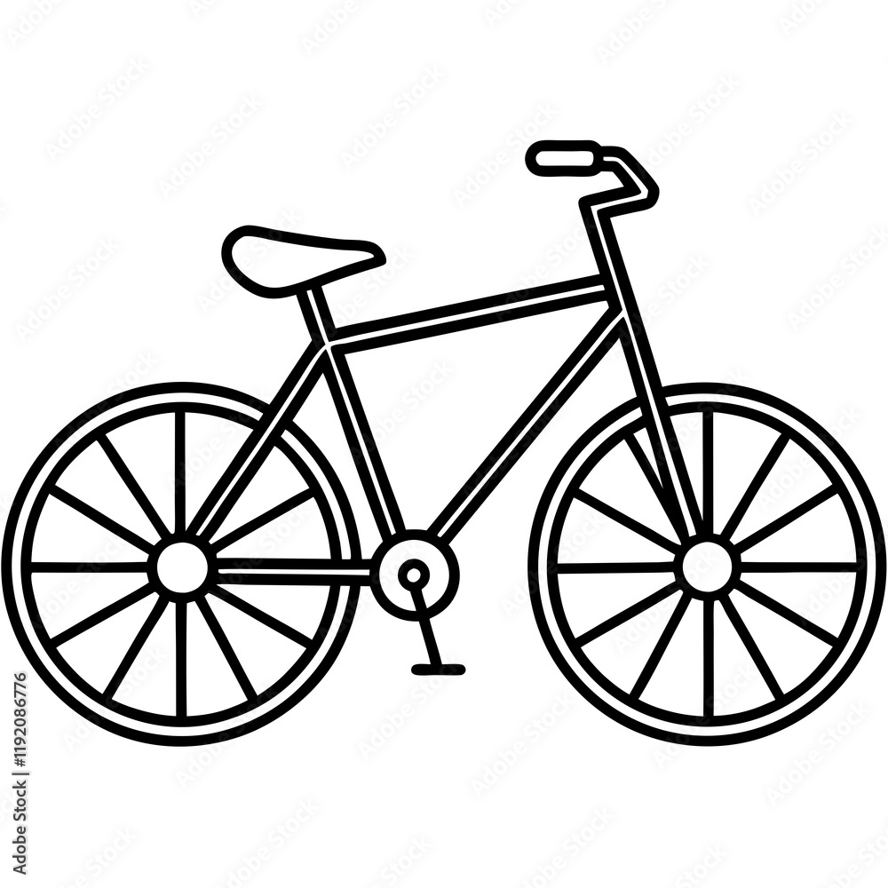 Fototapeta premium Minimalist Bicycle Line Art Designs