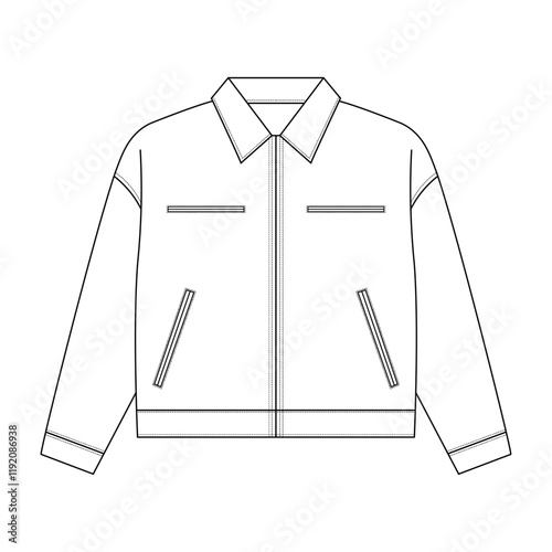 Customizable Work Jacket Illustration