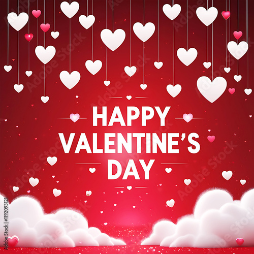 Happy valentines day and weeding design elements red background. Vector illustration.