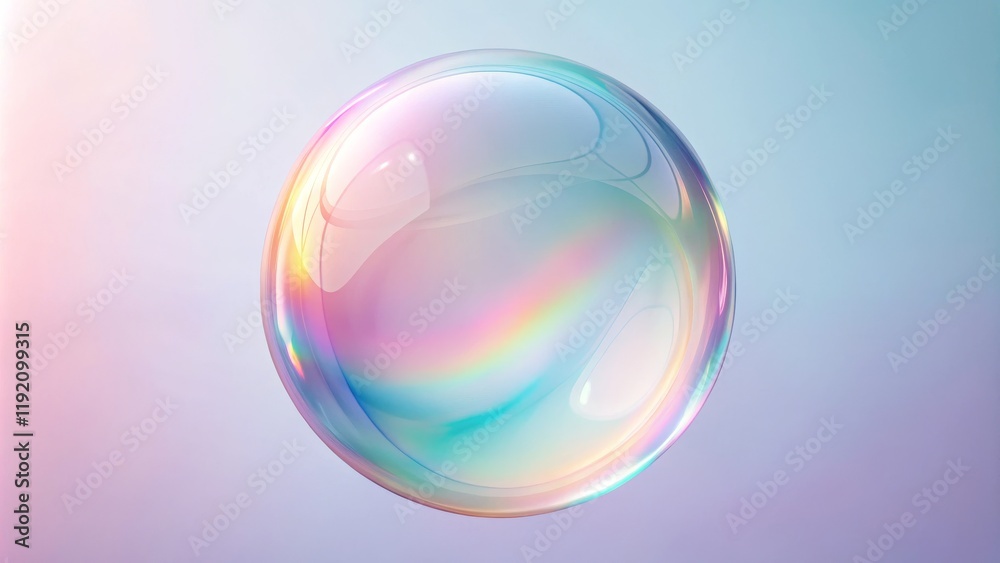 Pastel Orb Iridescent Sphere Abstract 3D Render Pastel Orb Iridescent Sphere Abstract 3D Render