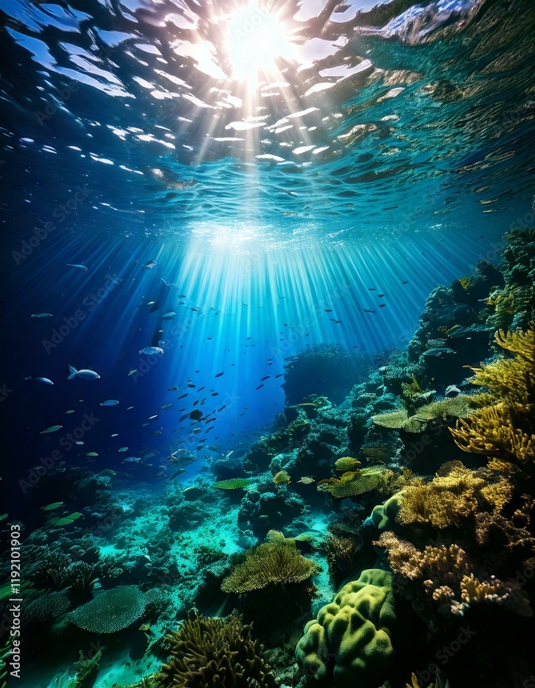 Fototapeta premium Deep sea, Deep waters, Abyss