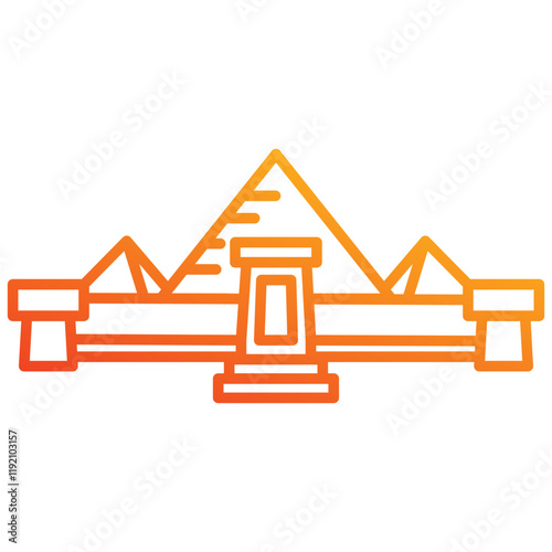 Pyramid icon element for design