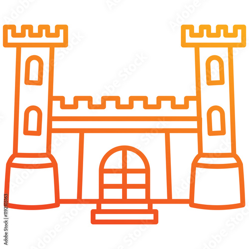 Castle icon element for design