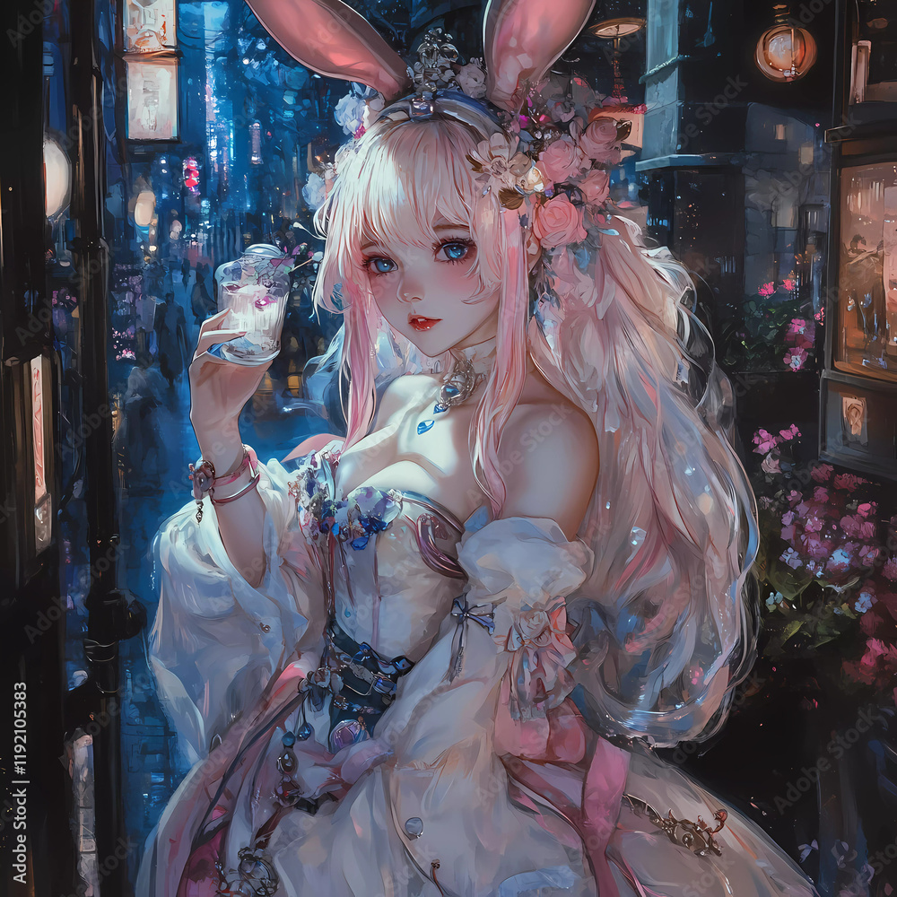 Obraz premium Generative AI Lo-Fi music picture 