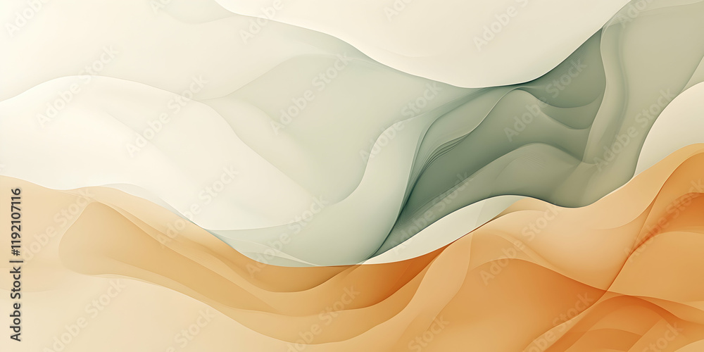 Fototapeta premium Subtle gradient of soft earth tones, with organic, wave-like shapes that flow naturally across the background