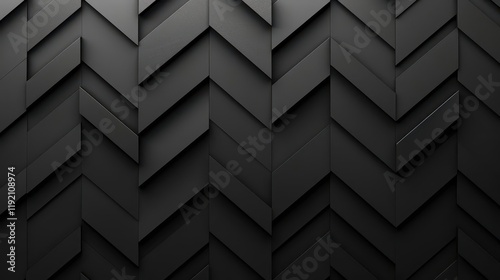 A textured black pattern featuring chevron shapes, ideal for backgrounds or design elements.