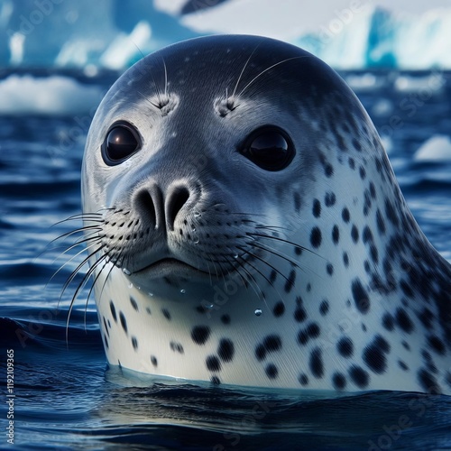 Leopard Seal s Predatory Gaze A leopard seal a top predator in t photo