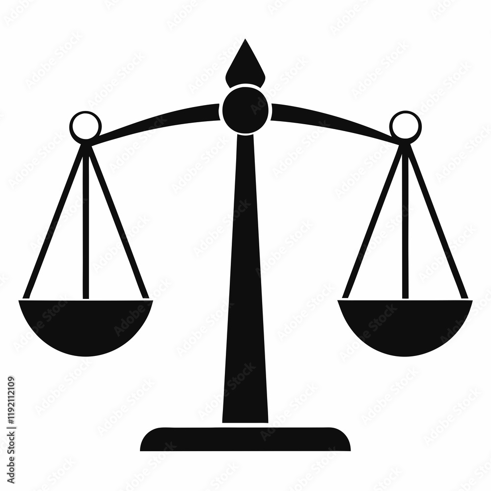 Balance Scale Silhouette Vector Art Balance Scale Silhouette Vector Art