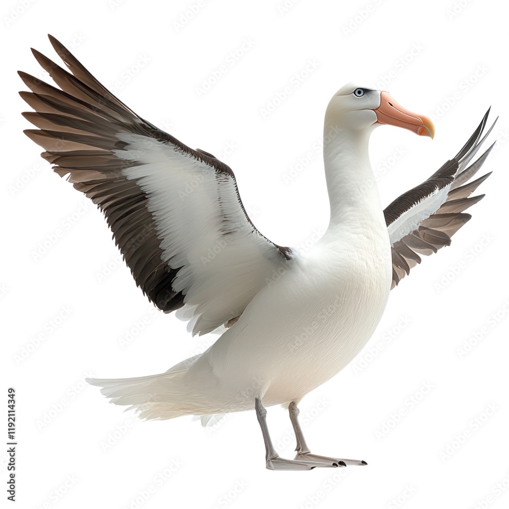 Obraz premium Majestic Albatross in Flight: A Stunning Display of Avian Grace
