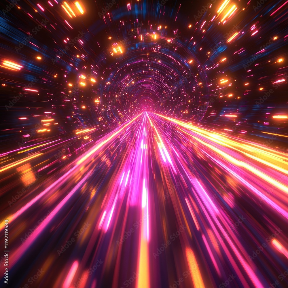 Fototapeta premium Dynamic Energy Tunnel