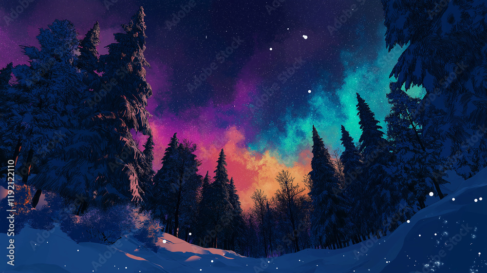 Fototapeta premium Enchanted Winter Forest