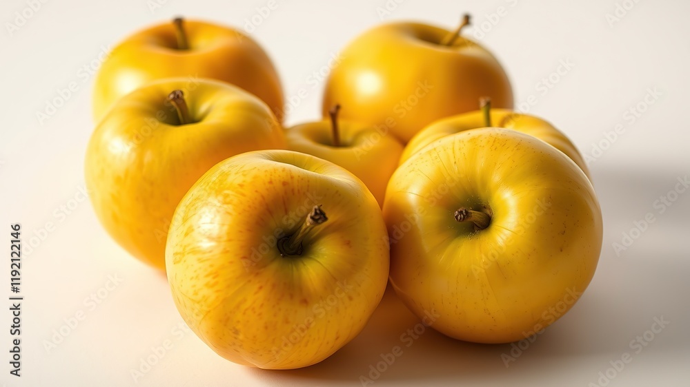 Golden Delicious Apples, High-Resolution, Photorealistic, Studio Lighting, Fresh Produce Golden Delicious Apples, High-Resolution, Photorealistic, Studio Lighting, Fresh Produce