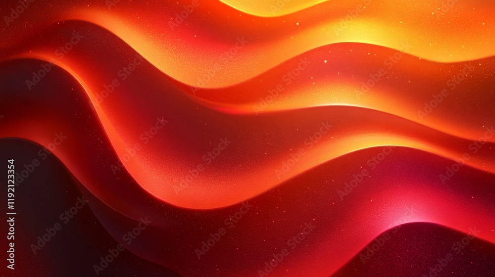 Obraz premium Abstract red orange gradient background, smooth grainy texture website header design, Generative AI