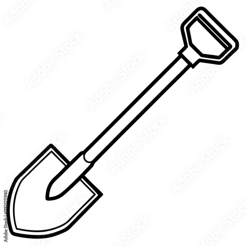 Minimalist Shovel Line Art Design