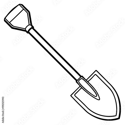 Minimalist Shovel Line Art Design