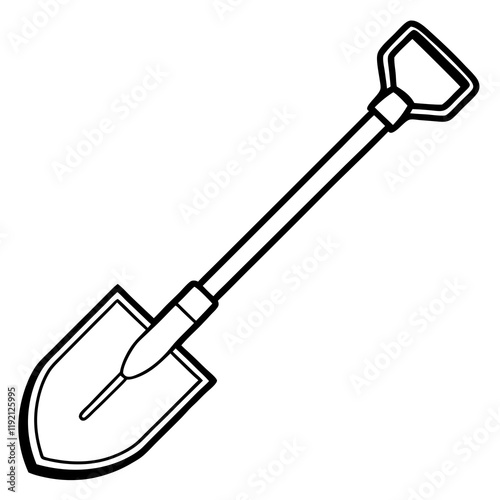 Minimalist Shovel Line Art Design