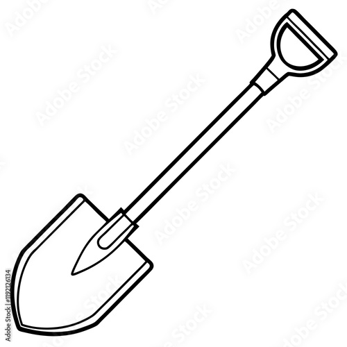 Minimalist Shovel Line Art Design