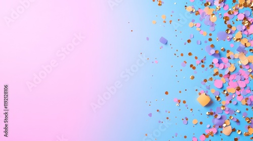 Vibrant Confetti Background for Festive Designs, Celebrations, and Invitations