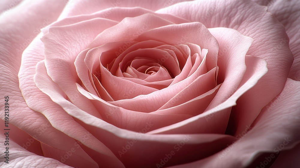 A detailed view of the middle of a pink rose, focusing on the layered, velvety petals swirling inward toward the tightly packed center. A detailed view of the middle of a pink rose, focusing on the layered, velvety petals swirling inward toward the tightly packed center.