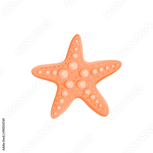 vector drawing sea star isolated at white background, hand drawn illustration
