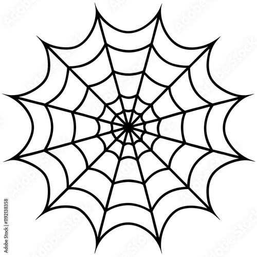 Minimalist Spider Web Line Art Design