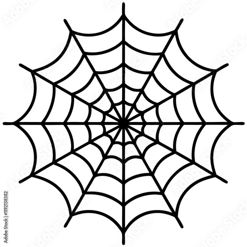 Minimalist Spider Web Line Art Design