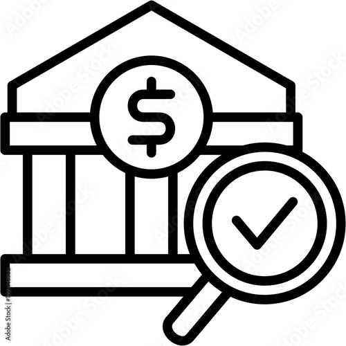 Loan Appraisal line icon