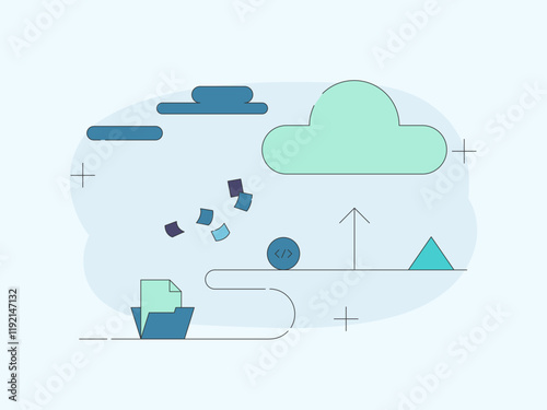 cloud computing concept illustration