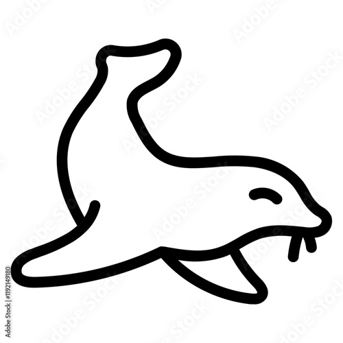 Baby seal Line Icon