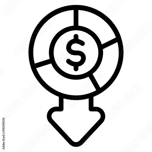 Bankruptcy Line Icon