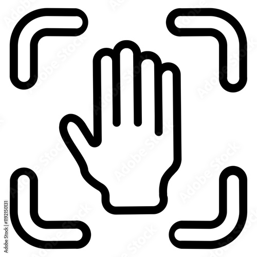 Biometric identification Line Icon