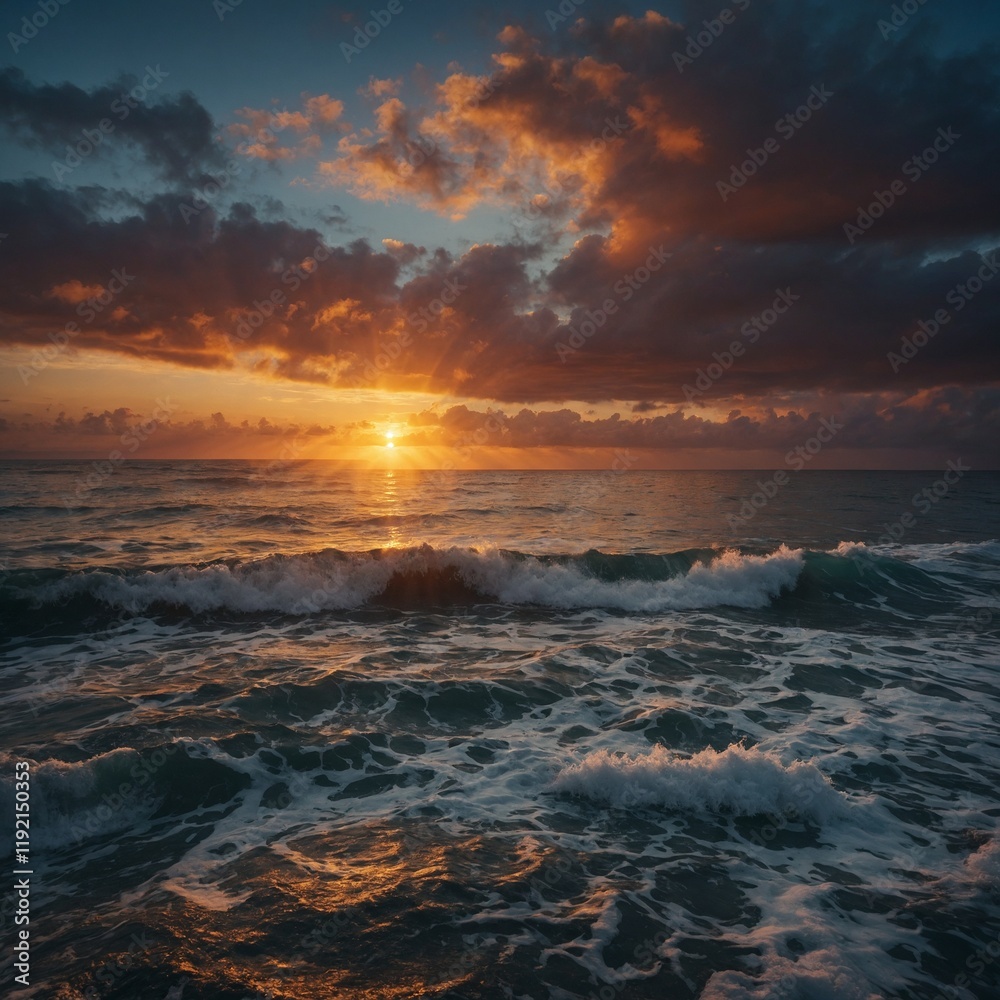 Obraz premium sunset over the sea