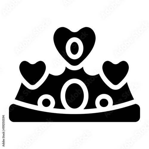Bride crown Solid Icon