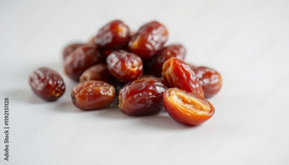 Close-up of a pile of delicious dried dates.