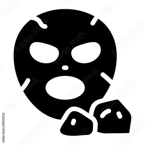 Charcoal mask Solid Icon