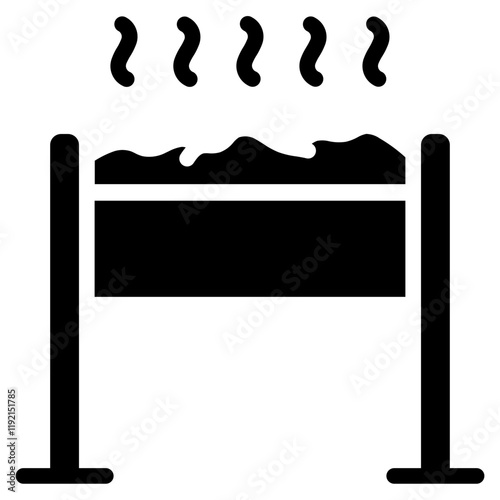 Charcoal place Solid Icon