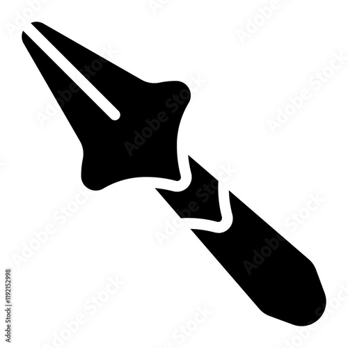 Crystal dagger Solid Icon