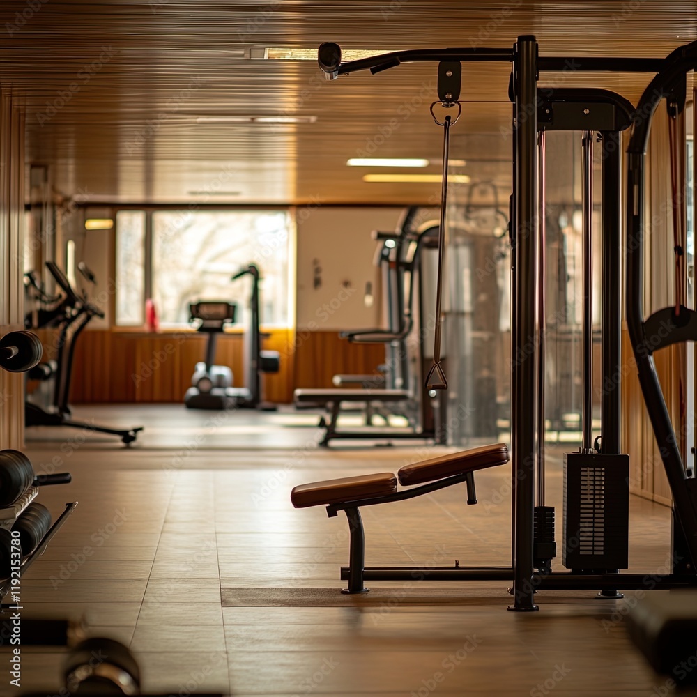 Obraz premium little bit used european sport gym without people
