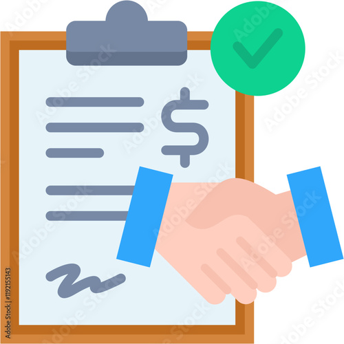 Loan Agreement flat color icon