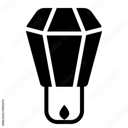 Floating lantern Solid Icon