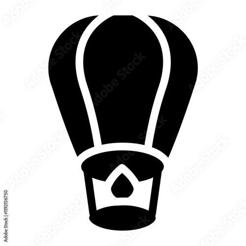 Floating lantern Solid Icon