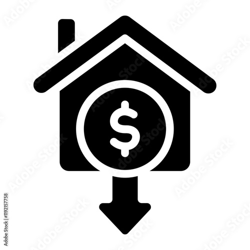 Foreclosure Solid Icon